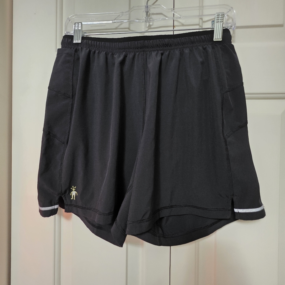Smartwool Black Athletic Mens Shorts with Drawstring Size Small